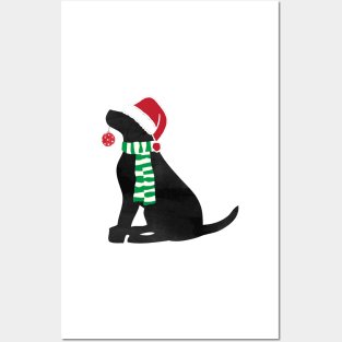 Christmas Black Lab Holiday Dog Posters and Art